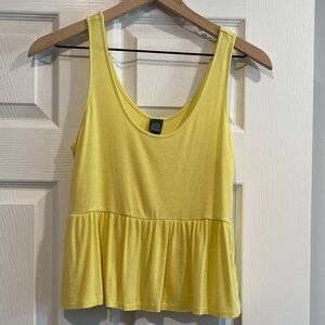 Wild Fable Bright Yellow Peplum Tank